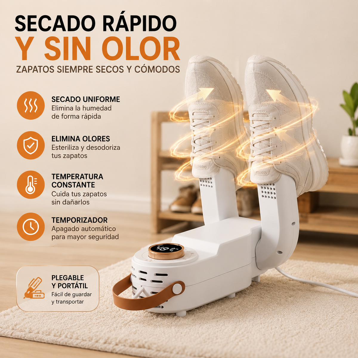 Secador De Zapatos Portatil
